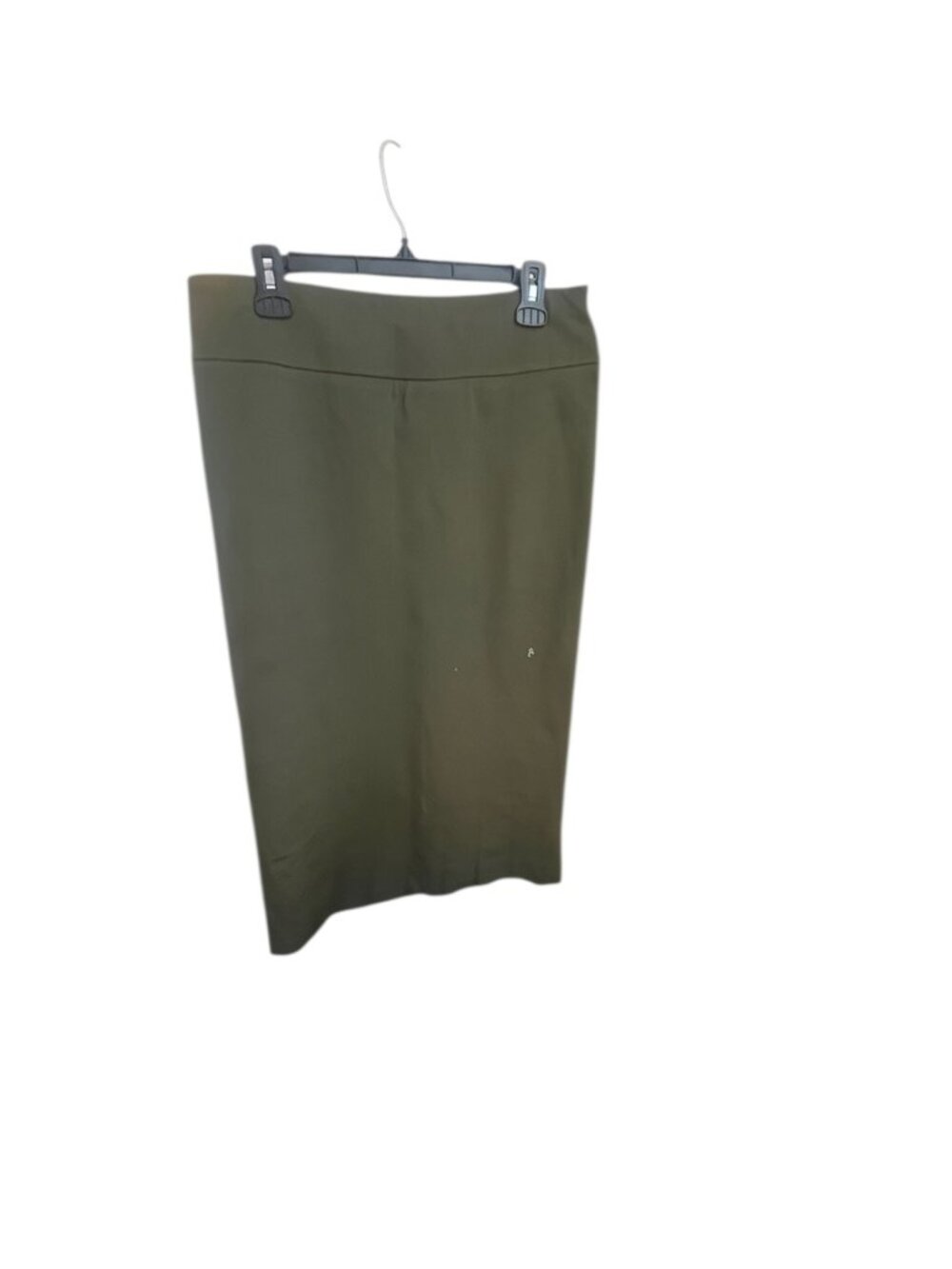 Ashley Stewart NWT Olive Green Midi Pencil Skirt Size 14 Stretch